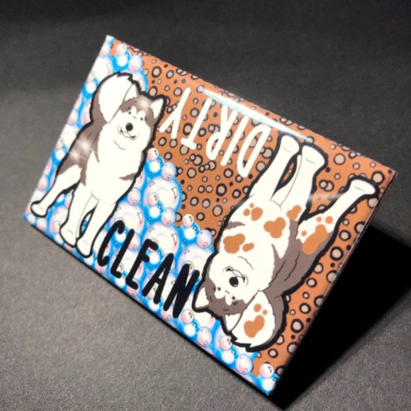 Malamute / Husky Dog Art Dishwasher Magnet Decor - Picture 4 of 5